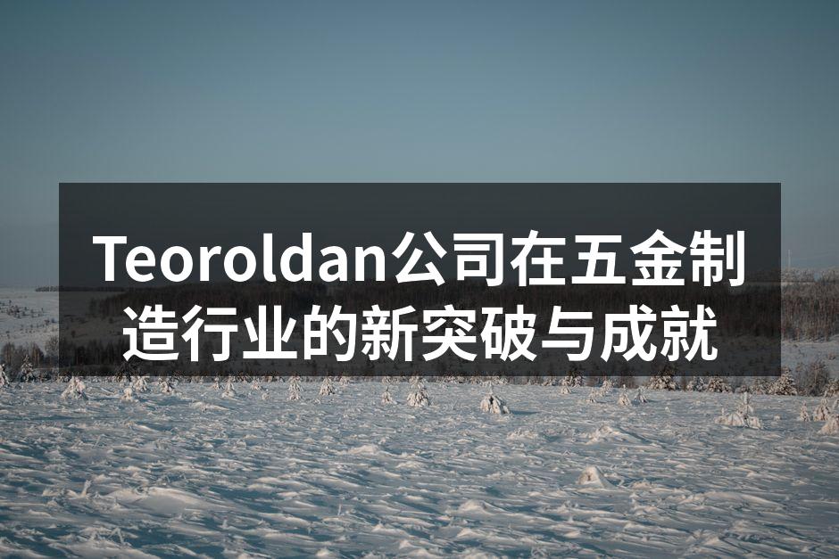 Teoroldan新生产线的自动化设备